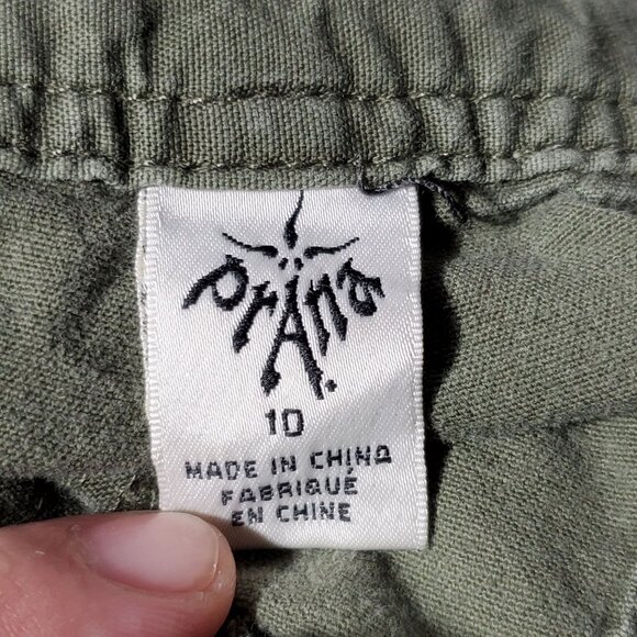Prana Cargo Pants Womens 10 Green Baggy Wide-Leg Roll-Up Y2K Retro - Picture 7 of 7